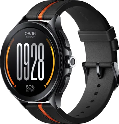 Immagine prodotto di Xiaomi Watch Leather Strap Cinturino, Nero Arancione, BHR7213GL
