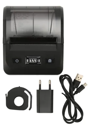 Produktbild von 80-mm-Thermodrucker BT4.2-Verbindung 50 bis 80 mm/s 203 DPI ESC POS-kompatibel Typ-C-Versandetikett 100-240 V EU-Stecker