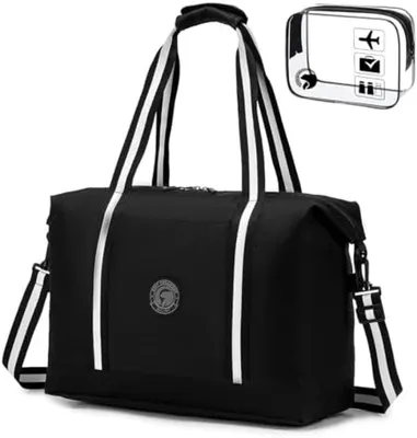 Produktbild von PromoHome® Faltbare Reisetasche Handgepäck 32L - Wasserdichte Weekender Sporttasche für Flugzeug mit Kulturbeutel - Geeignet für Easyjet