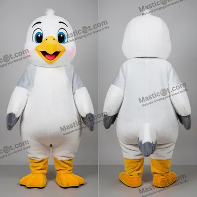 Produktbild von Möwen-Maskottchen MASTICOT im Schneewittchen-Cartoon-Stil