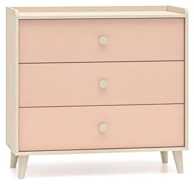 Produktbild von Kommode Schubladenkommode Mevel 90x40x85cm Farbe wählbar,Wüstensand / Millennial Pink