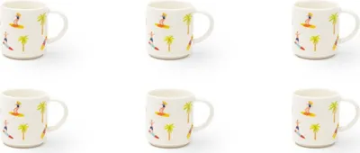 Zdjęcie produktu dla Excelsa zestaw 6 filiżanek do espresso Honolulu porcelana 9 cl kolorowa