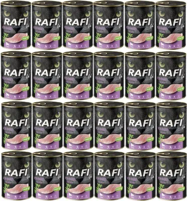 Produktbild von Dolina Noteci Rafi mit Kaninchen Katzenfutter 24x400g