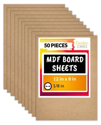 Productafbeelding van Creative Deco 50 x A4 MDF - Plaat, 300 x 210 x 3 mm