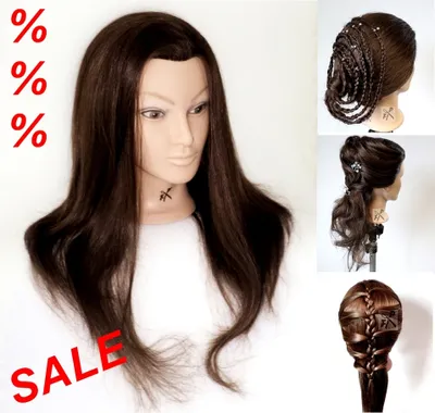 Produktbild von FP Übungskopf Frisierkopf "Paula" 100% Proteinhaar, braun - ca.  40-45 cm (Deutscher Fachhändler!)