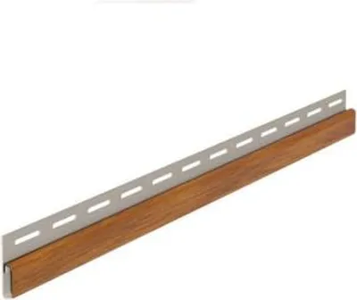 Obrázok produktu pre VILO J-profilová koncová lišta SV-14 – pre plastové panely – odolná voči poveternostným vplyvom – 1 ks – 3,05 m – zlatý dub
