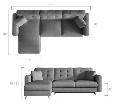 Produktbild von Design Ecksofa Schlafsofa Bettfunktion Couch Leder Polster Textil Sofas Neu 8293