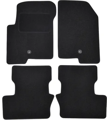Produktbild von J&J AUTOMOTIVE | Velours Fußmatten Autotepiche Passend Für Dodge Caliber 2007-2012, 4-tlg, Genaue Passform, rutschfeste Untregrund, Verstärkt Im Pedalbereich, mit Befestigungen