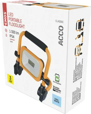 Immagine prodotto di Emos Přenosný Nabíjecí Led Reflektor Acco 10W, 1000Lm, Ip54