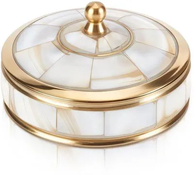 Produktbild von Schnell einkaufen - Messing Schmuck Box mit Perlmutt und Suilhood, dekorative Handgemachte Aufbewahrung Box für Schmuck, Uhren und Geschenke - Luxury House Decora