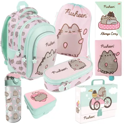 Zdjęcie produktu dla Plecak, Zestaw Szkolny 8-elementów Dla Dziewczynki Pusheen Pink St. Majewski