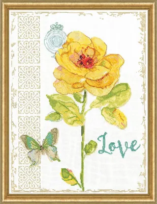 Produktbild von Design Works Kreuzstich Stickpackung "Liebe", Zählmuster, 36x46cm