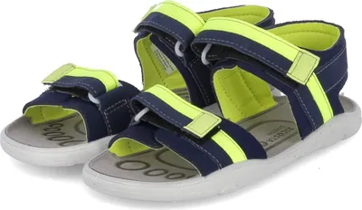 Produktbild von Pepino Barefoot Jungen Sandalen SYDNEY Blau-Gelb Synthetik vegan Größe: 31