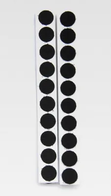 Produktbild von 16 mm Breite Klettpunkte, selbstklebend, schwarz