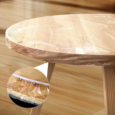 Immagine prodotto di Tovaglia trasparente in PVC, rotonda, con elastico, diametro 115 cm