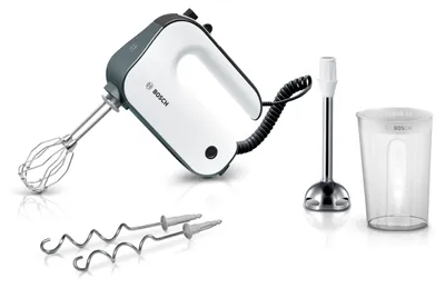 Productafbeelding van Bosch MFQ49700, Handmixer, zwart, wit, geschikt voor mengen, met roerhaken, 850 W, 220-240 V, 50-60 Hz