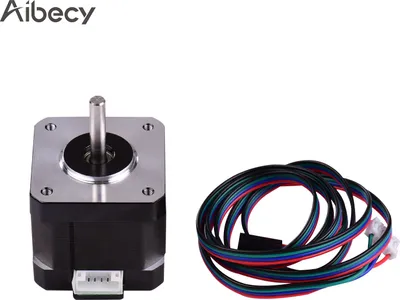 Produktbild von Aibecy 42 Schrittmotor 2 Phasen 0,9 Grad Schrittwinkel Geräuscharm 17HS4401S Schrittmotor mit 1 m Kabel für CNC-3D-Drucker