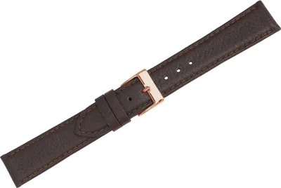 Produktbild von Herzog Kalb Classic XL > Uhrenarmband braun > Leder genarbt Verlauf, Stegbreite:22mm, Schließe:Roséfarben