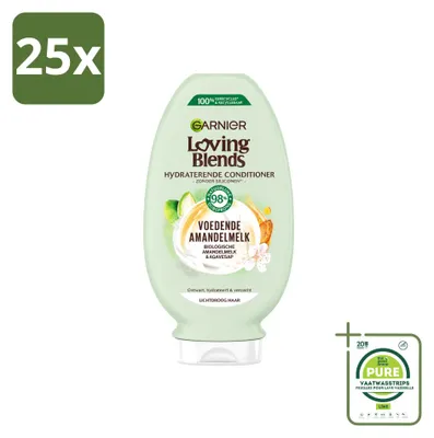 Zdjęcie produktu dla 25 sztuk odżywczego szamponu Garnier Loving Blends z mlekiem migdałowym - pojemność 250 ml - opakowanie zbiorcze