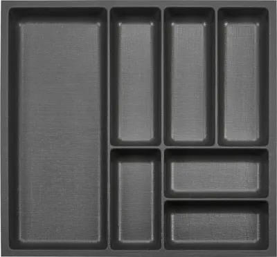Produktbild von ORGA-BOX III Besteckeinsätze Tiefe 473 mm, Höhe 50,5 mm anthrazit Schubladeneinsätze Breite 491 mm für Schubladen 600 mm Canvas-Struktur