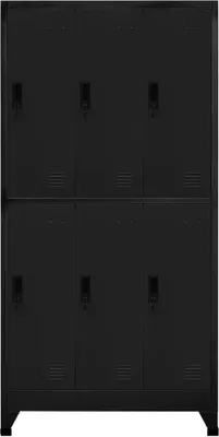 Immagine prodotto di Armadietto con Serratura Nero 90x45x180 cm in Acciaio