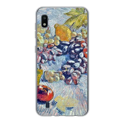 Produktbild von MuchoWow® Handyhülle Schutzhülle Hülle für Samsung Galaxy A10 Weintrauben, Zitronen, Birnen und Äpfel - Vincent van Gogh Silikon Softcase Handy Hülle - Schutzhülle
