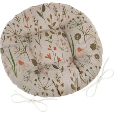 Produktbild von DITA rundes gestepptes Sitzkissen - Durchmesser 40 cm - Rot,Grün,Orange
