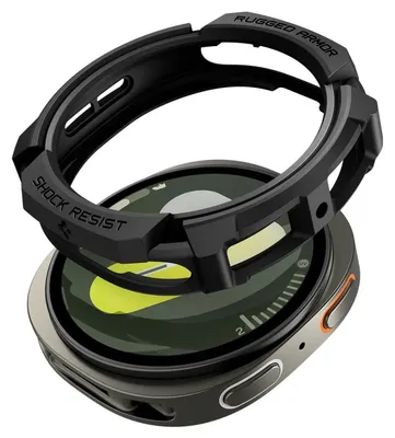 Obrázok produktu pre Spigen Rugged Armor, Puzdro, Smartwatch, Čierna, Samsung, Watch 8 (40mm), Termoplastický polyuretán (TPU)