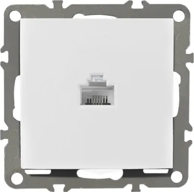Produktbild von RJ11 Telefon Steckdose QUADRA weiß