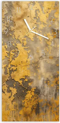 Produktbild von Wanduhr aus Glas mit Motiv Verwitterte Wand- 30 x 60 cm - inkl. Aufhängesystem