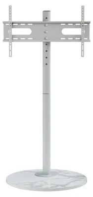 Produktbild von TV-Ständer - Mobiler TV-Bodenständer - Für 40–75 Zoll (102–191 cm) - Höhenverstellbar - Neigbar - VESA 600 x 400 - Belastbar bis 40 kg - Weiß
