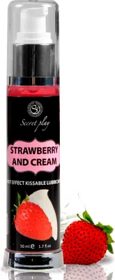 Produktbild von Secret Play Gleitgel Mit Erdbeer-sahne-geschmack Und Wärmeeffekt 50ml    One Size