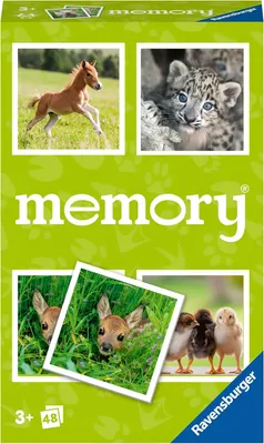 Produktbild von Ravensburger 22458 - Tierbaby memory®, der Spieleklassiker für Tierfans, Merkspiel für 2-6 Spieler ab 3 Jahren