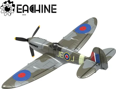 Obrázok produktu pre Spitfire Fighter 2,4 GHz EPP 400 mm rozpätie krídel 6-osový gyroskop s jedným tlačidlom U-turn akrobacia mini RC lietadlo RTF pre trénerov/začiatočníkov, s 2 batériami