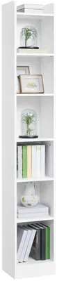 Immagine prodotto di Scaffale libreria - Scaffale aperto - 7 ripiani - Ripiano regolabile - 30 x 24 x 183 cm - Bianco
