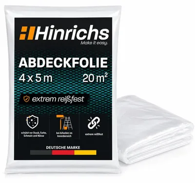 Zdjęcie produktu dla Folia ochronna Hinrichs 4 x 5 m do prac malarskich