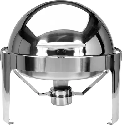 Produktbild von Gastro Speisenwärmer Runder Rolltop-Chafing Dish 6L aus Edelstahl