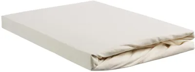 Produktbild von Ambiante Topper-Spannlaken Baumwolle Uni für 18cm hohe Matratzen Farbe Off-white Größe 160x210/220