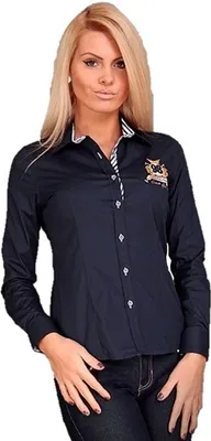 Produktbild von Brandneu Designer Damen Bluse CARISMA CRM1004 Stickerei Navy L