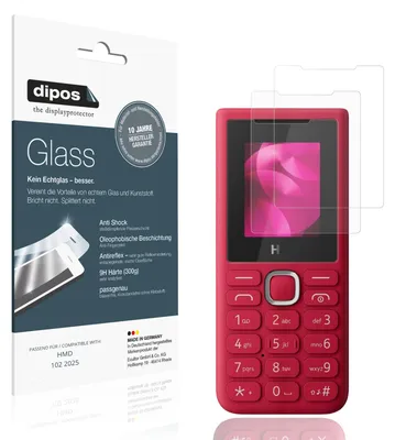 Produktbild von 2x Schutzfolie für HMD 102 2025 matt - Anti-Shock 9H Folie dipos Glass Kunststoffglas