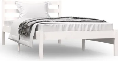 Immagine prodotto di vidaXL Letto in legno massiccio di pino 90x190 cm bianco