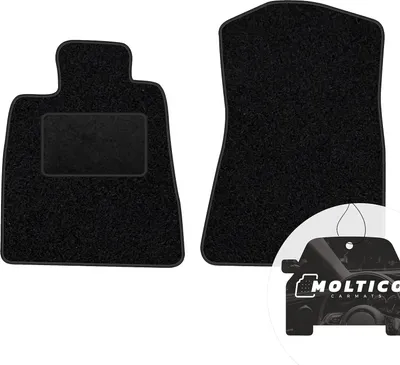 Produktbild von moto-MOLTICO Vorne Fußmatten Auto Velours Autoteppiche Schwarz Automatten Set 2-teilig passend für Daewoo Matiz 1998-2008
