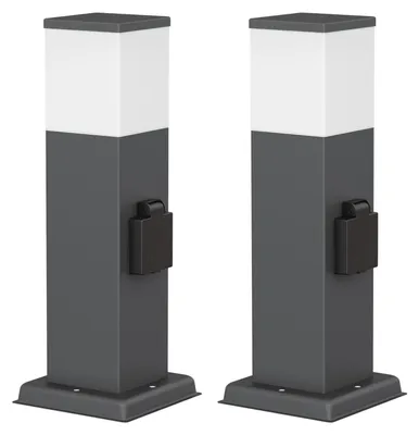 Productafbeelding van 2x padverlichting/paallamp voor buiten IP44 35 cm