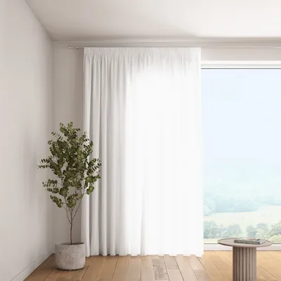 Produktbild von Dekoria Vorhang mit Kräuselband, weiß, 60 x 100 cm