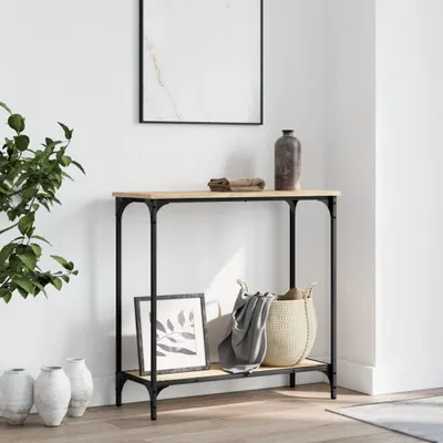 Obrázek produktu pro Konzolový stolek Sonoma dub 75 x 30,5 x 75 cm materiál na bázi dřeva