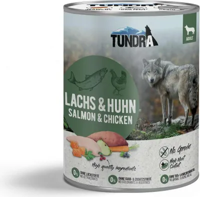Image de Tundra DOG saumon et poulet en boîte 800gx6