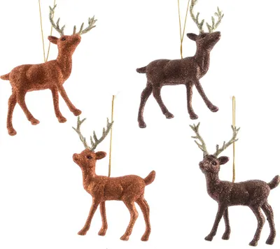 Produktbild von Kaemingk Rentier Weihnachtsdekoration aus Kunststoff, L 4,5 cm B 10 cm H 12,5 cm