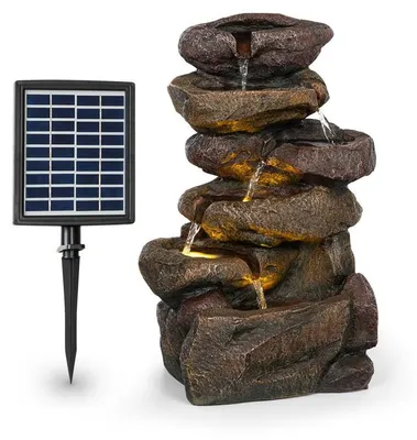 Obrázok produktu pre Blumfeldt Savona, solárna fontána, 2,8 W, batéria litium-ion, LED, vzhľad kameňa