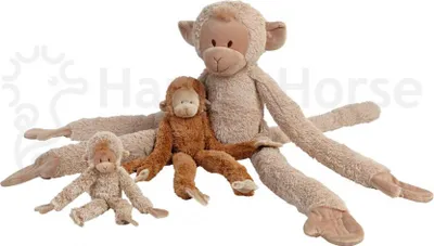 Zdjęcie produktu dla Happy Horse pluszowa małpka wisząca 85cm - beżowa pluszowa małpka