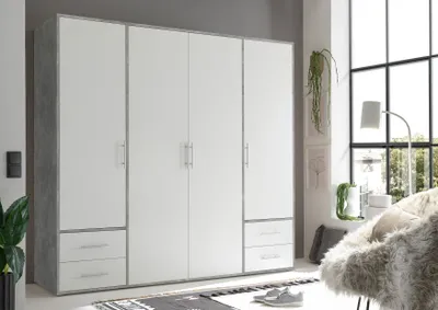 Produktbild von Pol Power Valencia Kleiderschrank Laminat 4 Türen 206x195x60 cm